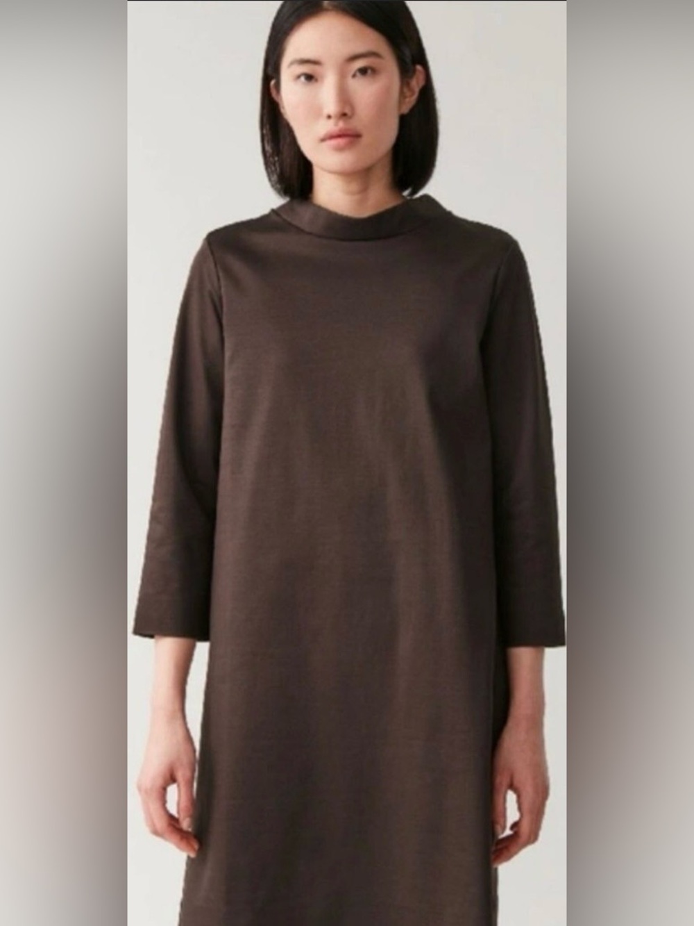 COS Dark‎ Brown Long Sleeve Tunic Size Large